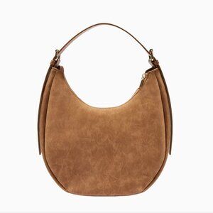 Una Faux Suede Crescent Bag